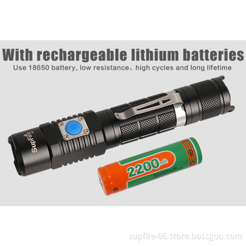 Supfire A3 light small USB rechargeable flashlight L2 - U2 ultra bright